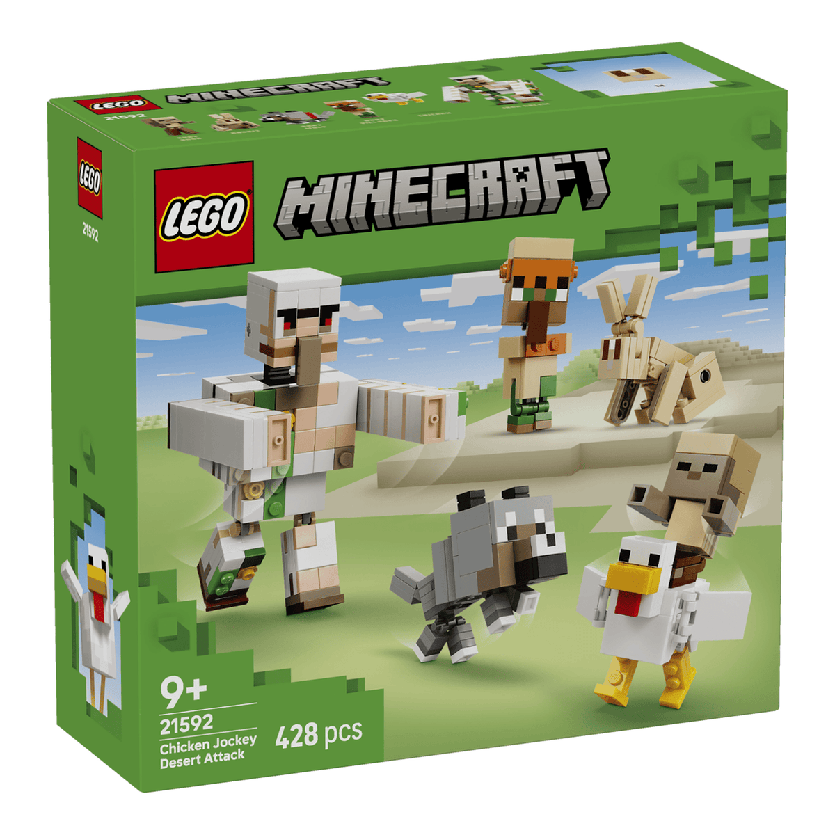 Lego Minecraft 21592 Chicken Jockey Desert Attack Set