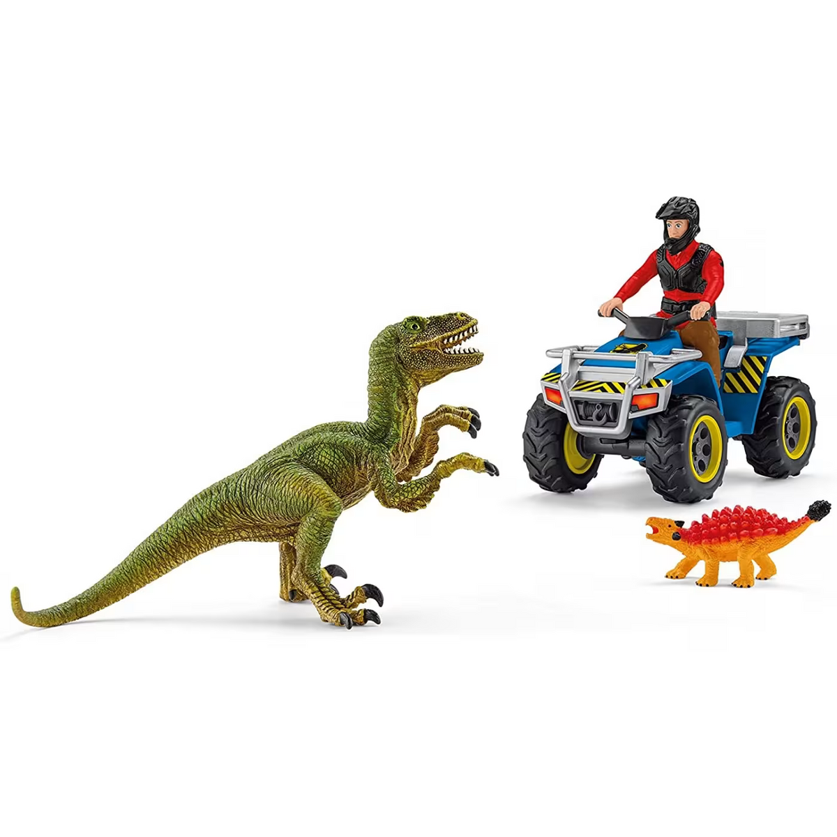 Schleich Dinosaurs Flight of Velociraptor on Quad 41466