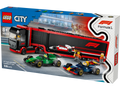 LEGO City 60445 F1 Truck with Red Bull 20 & Aston Martin 24 F1 Cars Set