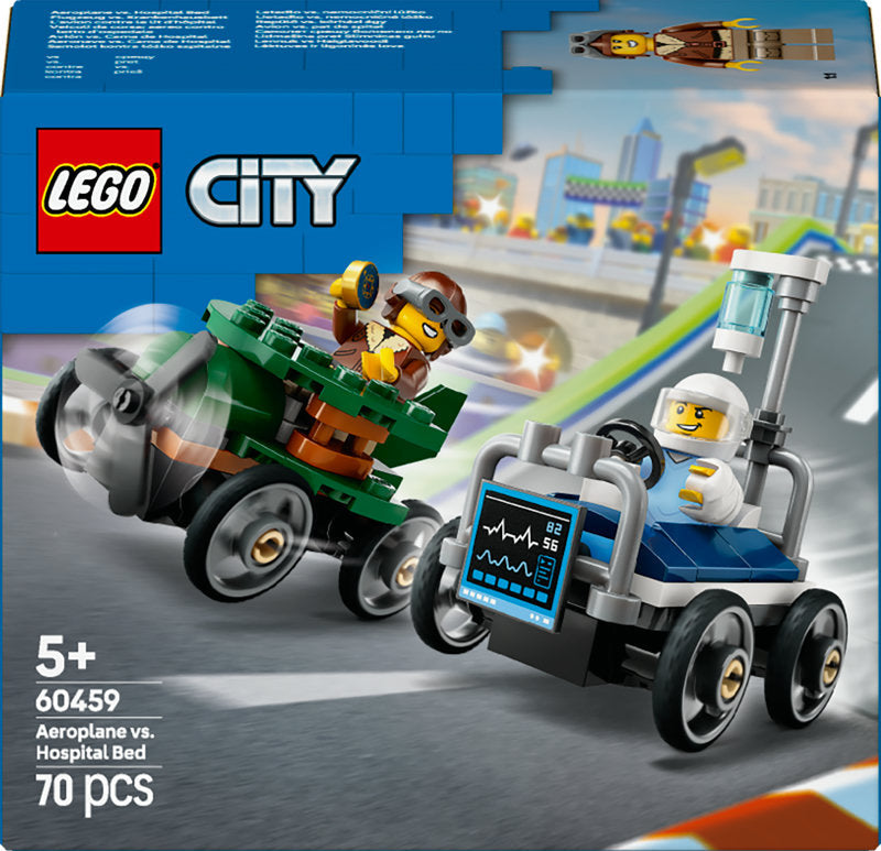 LEGO City 60459 Airplane vs. Hospital Bed Race Car