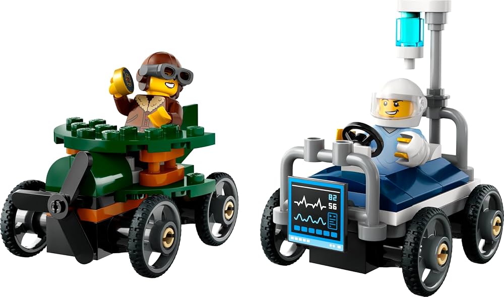 LEGO City 60459 Airplane vs. Hospital Bed Race Car
