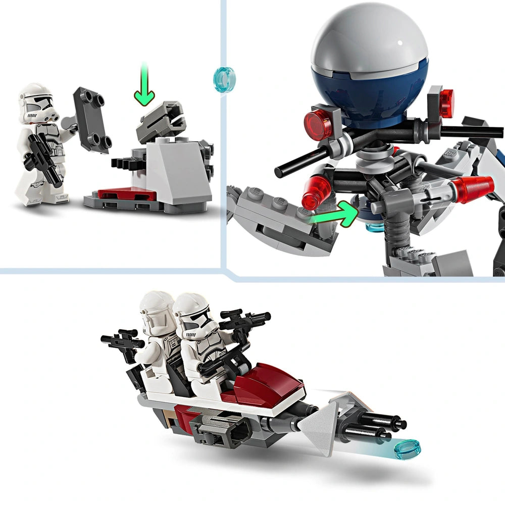 LEGO Star Wars 75372 The Clone Wars Clone Trooper & Battle Droid Battle Pack Set