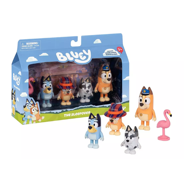 Bluey Figure 4 Pack Sleepover
