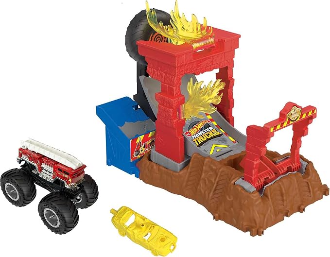 Hot Wheels Monster Truck Fire Crash