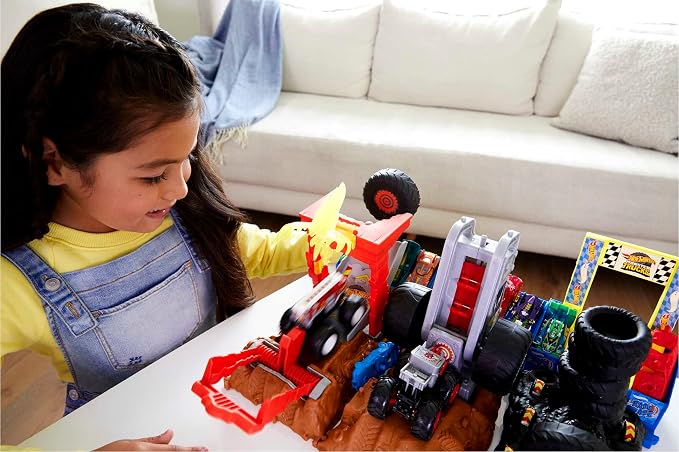 Hot Wheels Monster Truck Fire Crash
