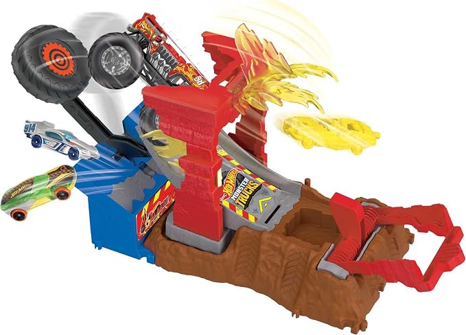Hot Wheels Monster Truck Fire Crash