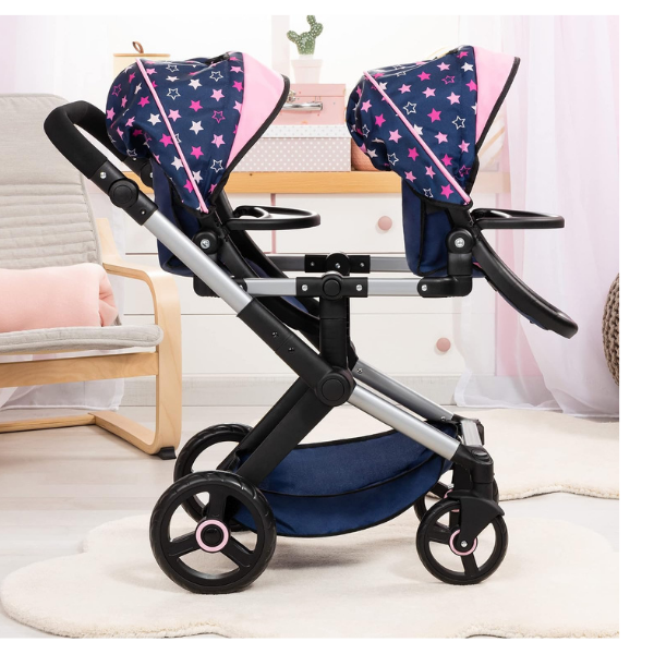 Twin Tandem Navy & Pink