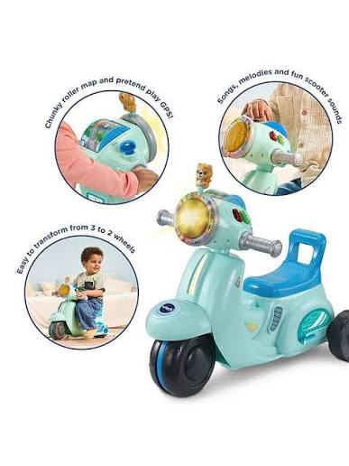 Vtech 2-in-1 Ride & Balance Scooter Blue