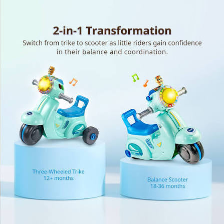 Vtech 2-in-1 Ride & Balance Scooter Blue