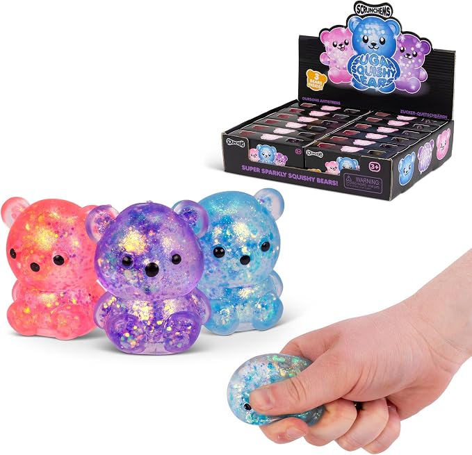 Scrunchems Sugar Squishy Bears 3Pk