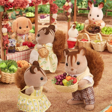 Sylvanian Families Walnut Squirrel Family