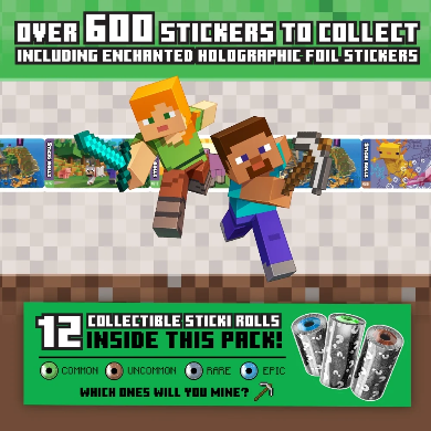 Sticki Roll Minecraft Collectors Book
