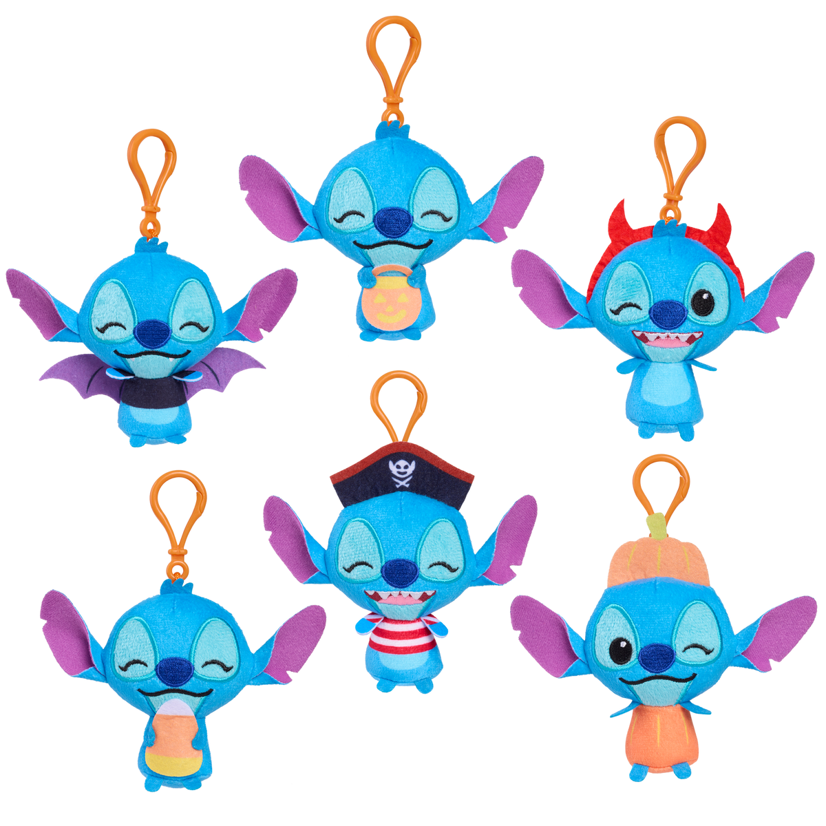 Disney Stitch Halloween Clip-On Soft Toy Capsule – Assorted Plush