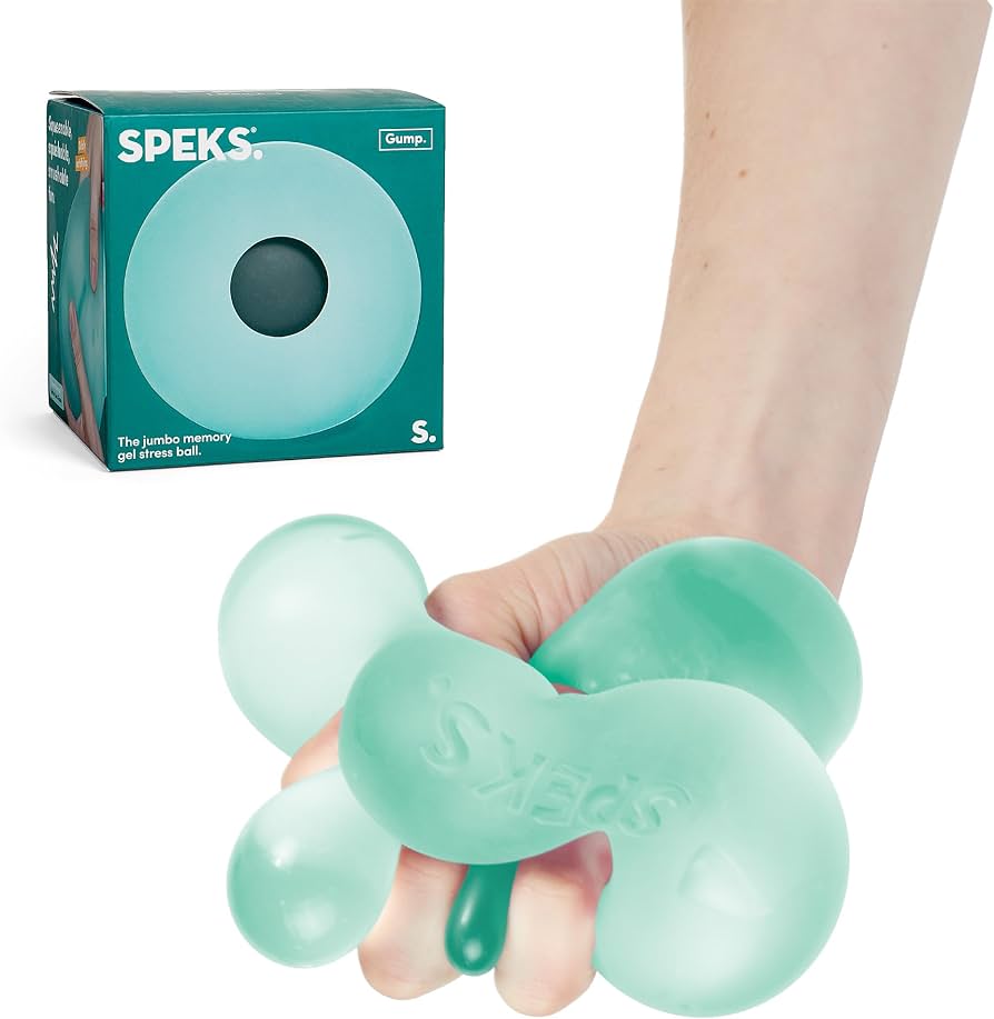 Speks Gump Jumbo Memory Gel Stress Ball 9cm - Moon Jelly