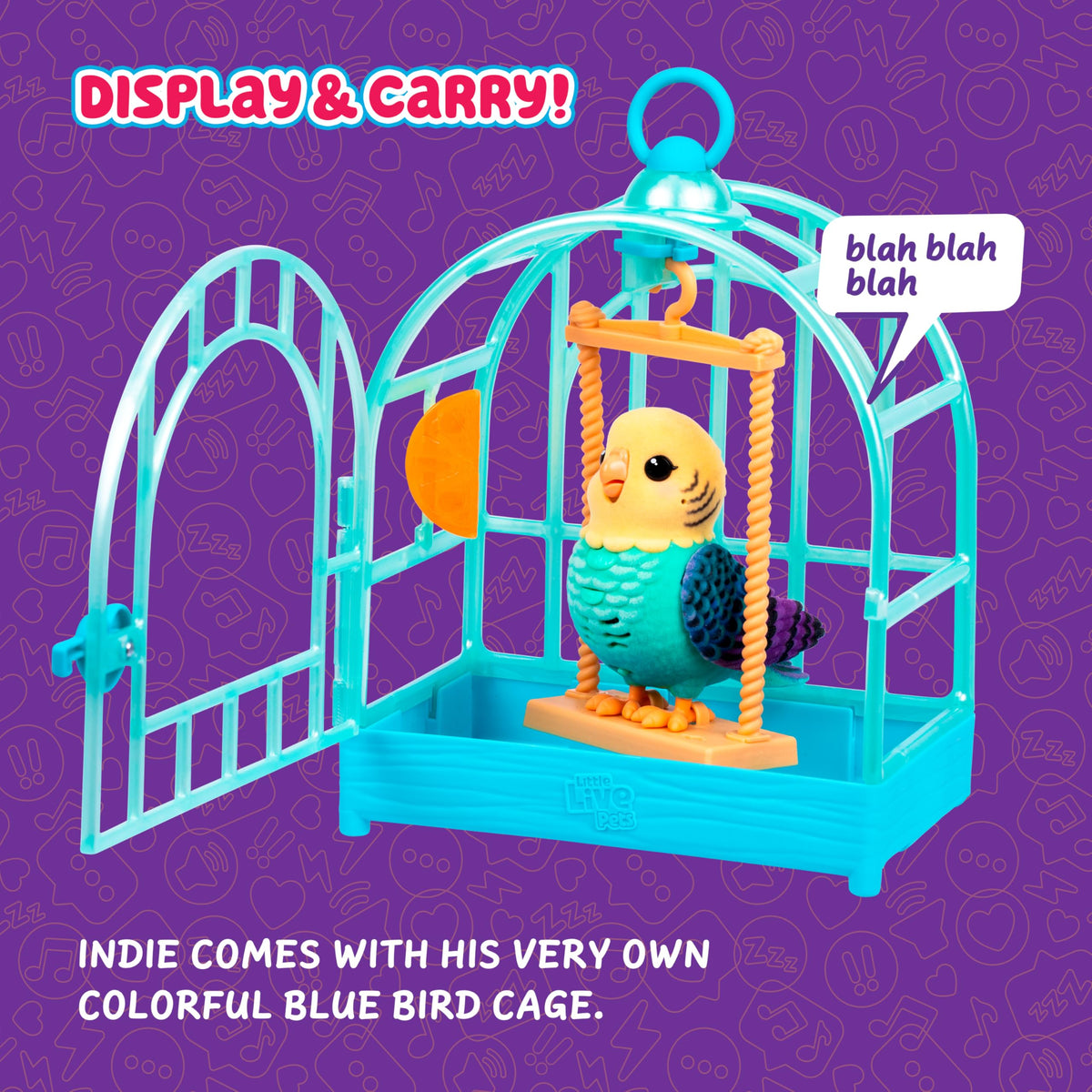 Little Live Pets My Really Real Bird And Cage - Teal
