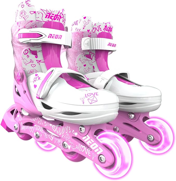 Neon Skates 2 In 1 Light Up Wheels 34-37