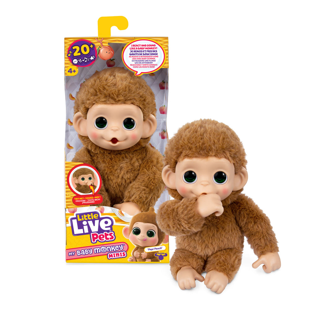 Little Live Pets Baby Monkey Pepi Peach