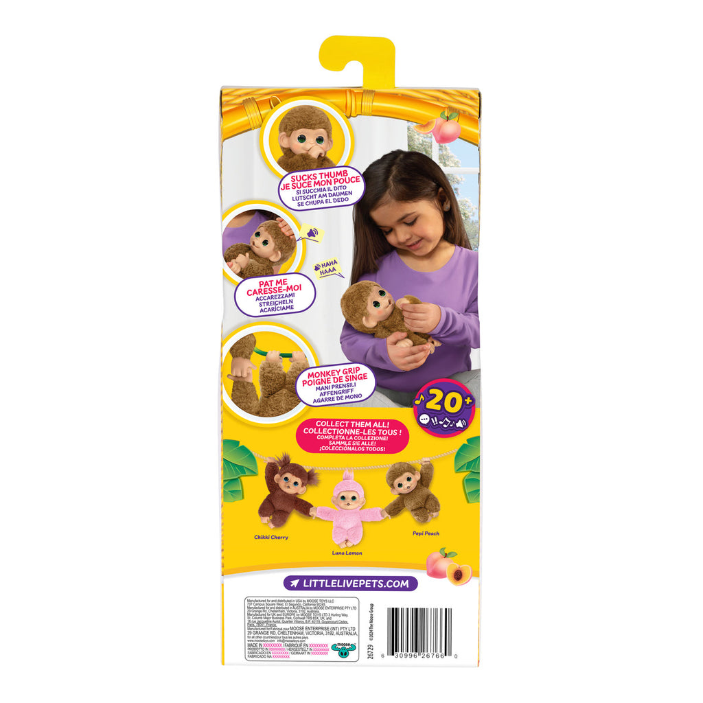 Little Live Pets Baby Monkey Pepi Peach