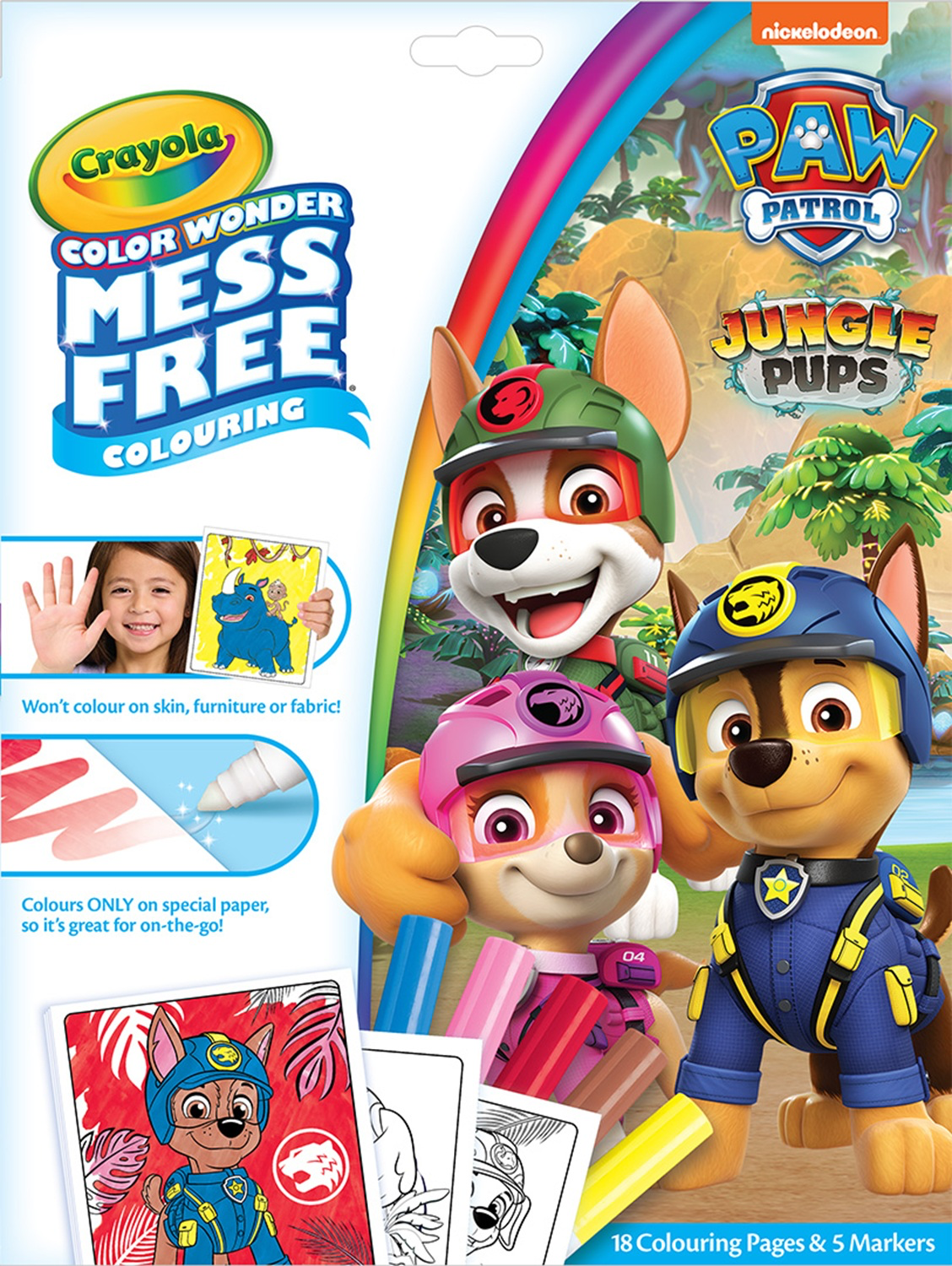 Crayola Color Wonder PAW Patrol Colouring Pages Book and Markers Set