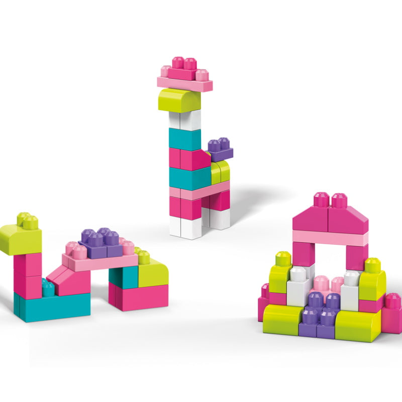 Mega Blocks First Builders Big Building Bag 80 Piece Pink