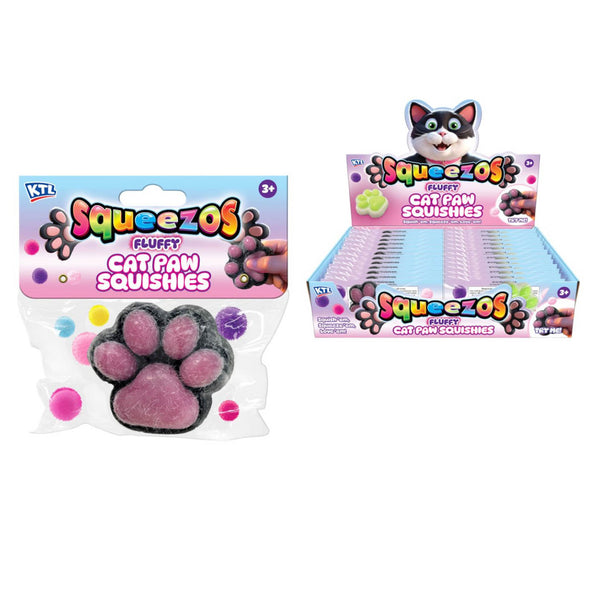Squeezos Fluffy Cat Paw Squishy