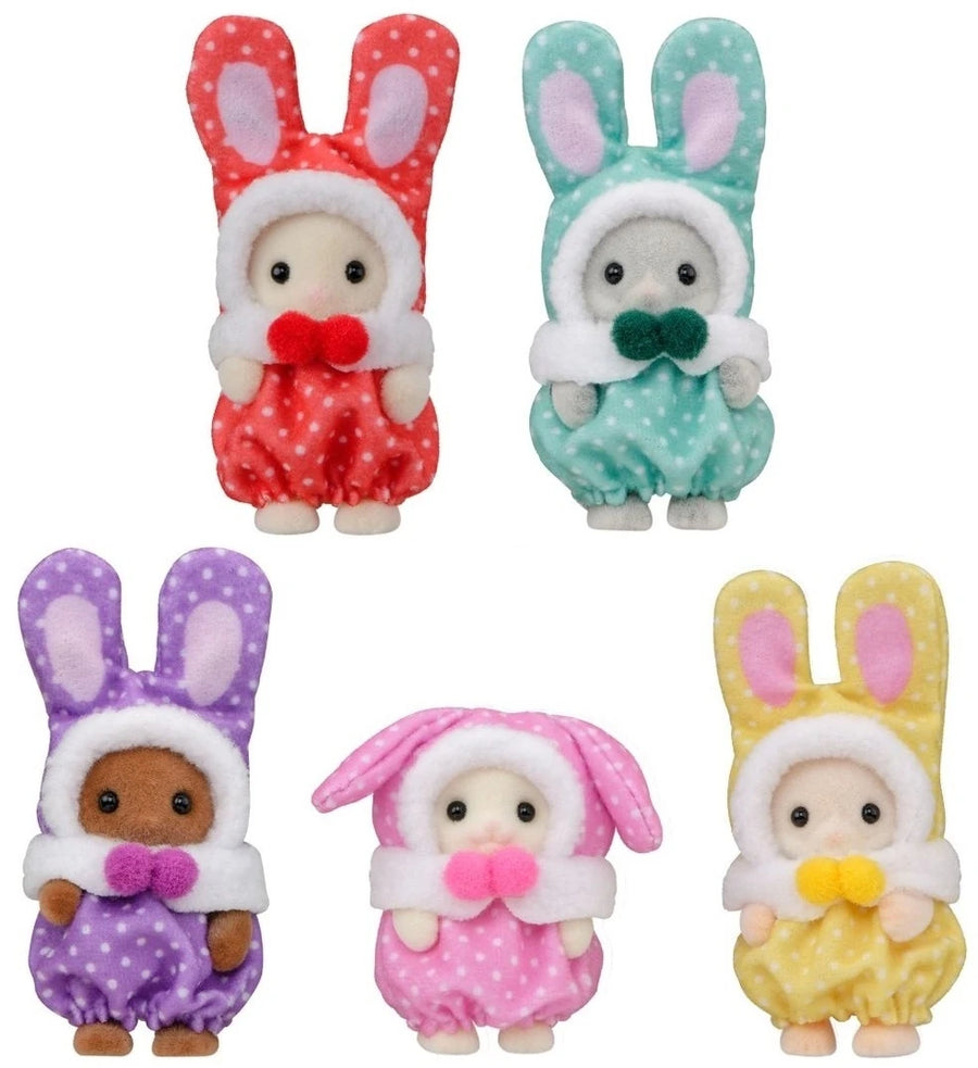 Sylvanian Families Cutie Collectables Colourful Bunny Costume Babies
