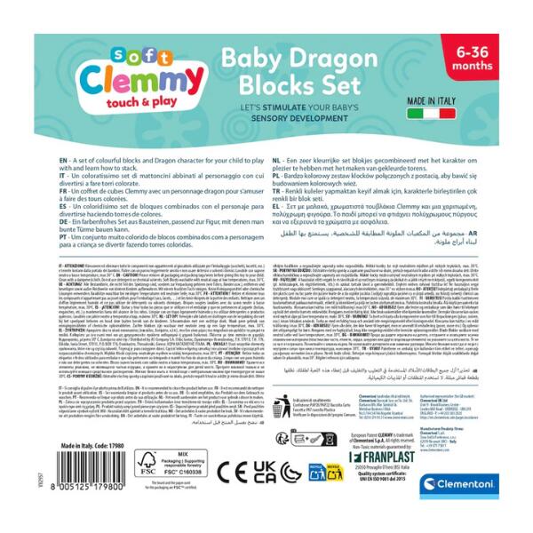 Clementoni Baby Dragon Blocks Set