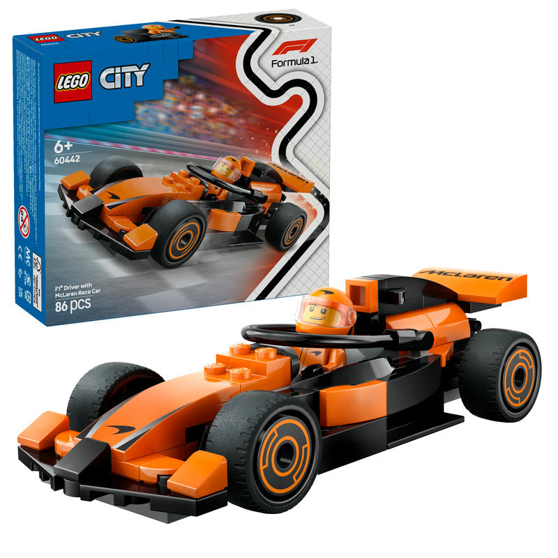 Lego City 60442 F1 Driver with McLaren Race Car