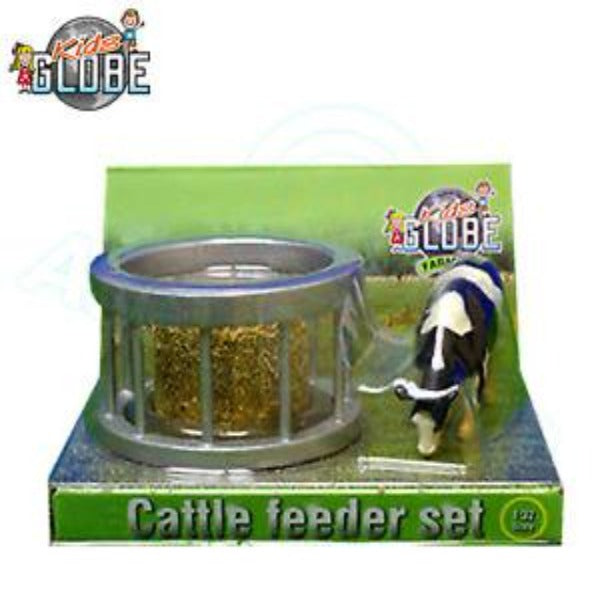 Globe 1:32 Feeder Ring with Round Bale & Cow
