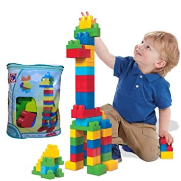 Mega Blocks First Builders Big Building Bag 80 Piece Blue
